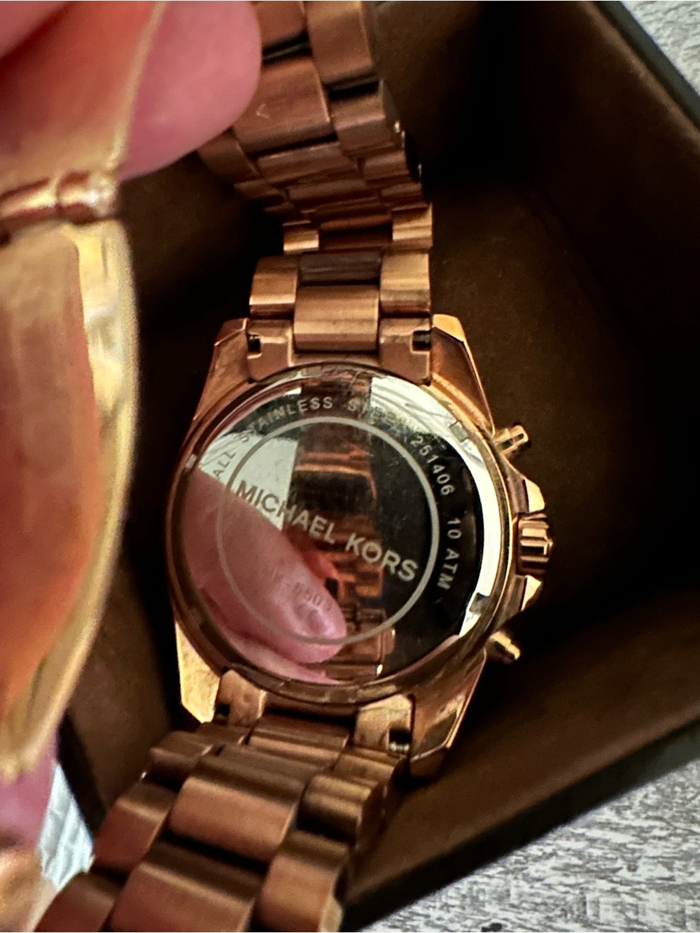 Michael Kors Rose Gold Stainless Steel Chronograph Bracelet Watch